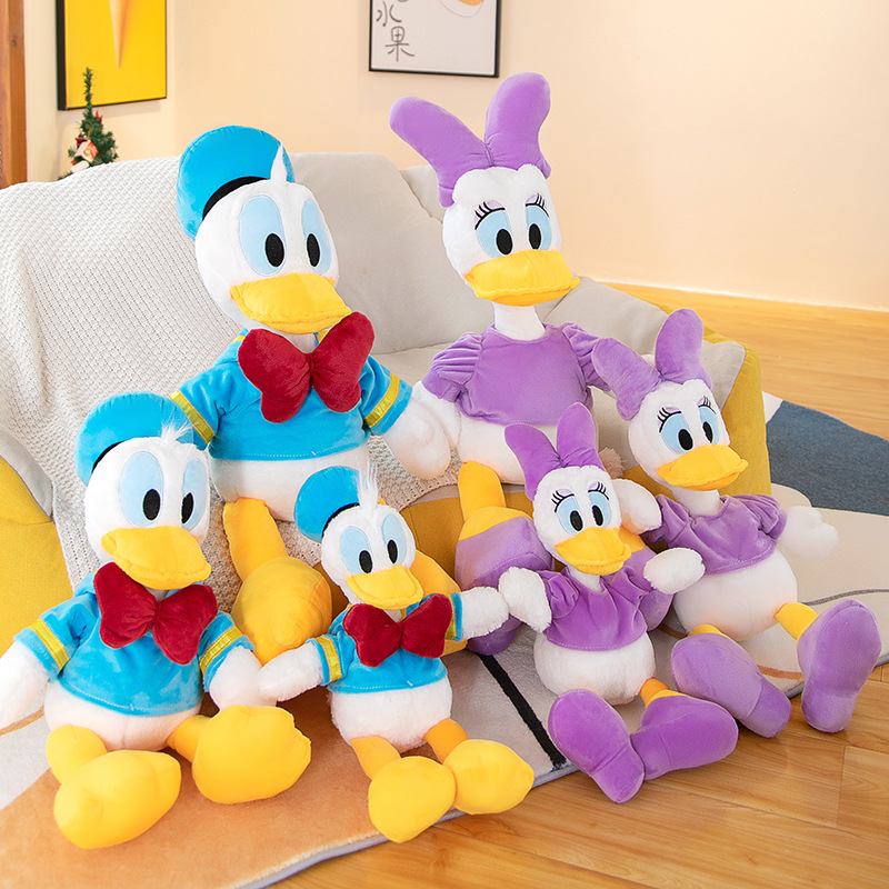 外贸跨境可爱精品兔毛情侣唐老鸭鸭黛西公仔卡通毛绒玩具娃娃批发