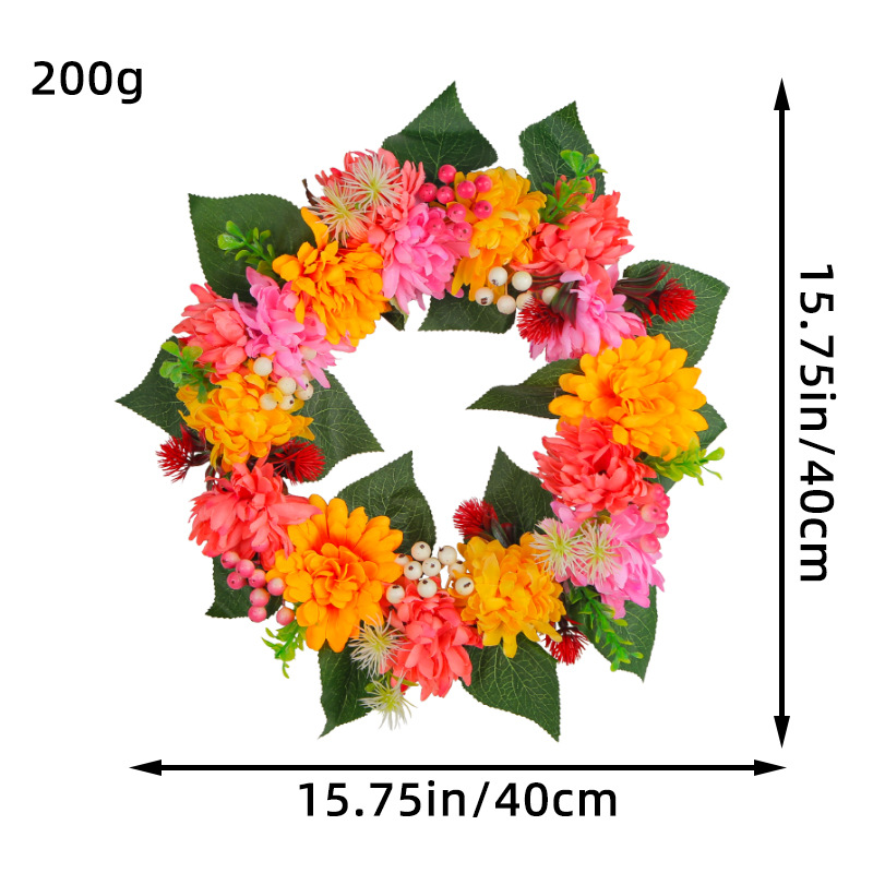 Amazon decoración de Acción de Gracias guirnalda artificial al por mayor 2023 nuevo otoño crisantemo guirnalda al aire libre patio colgante