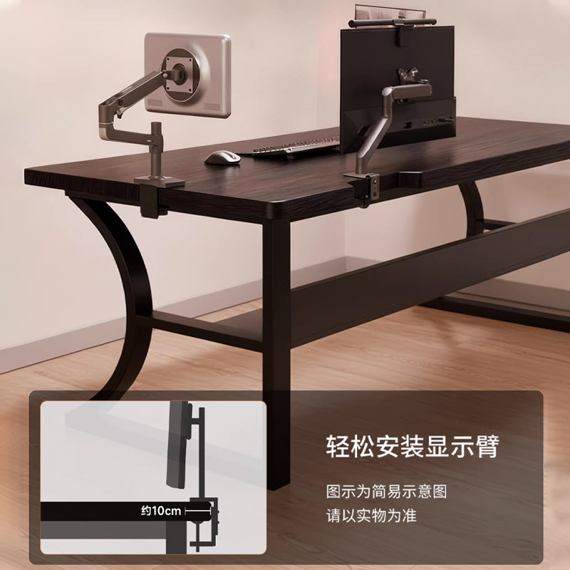 Mesa de madera maciza mesa de computadora de escritorio dormitorio mesa de oficina doméstica mesa de estudio mesa de trabajo brazo de sujeción