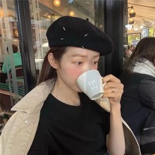 �n��feverͬ��ؐ��ñŮ�ﶬ����ë�غ�ɫ����ñins�@ĘС����ñ��