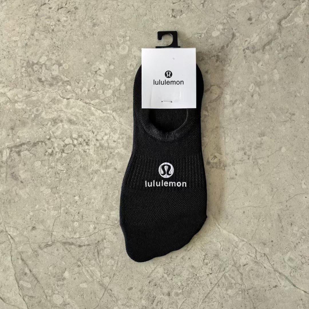 New Lulu women's invisible socks summer thin breathable cotton black…