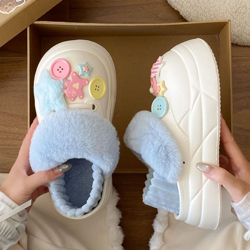 【可拆卸】暖呼呼~新款居家防滑棉鞋女保暖舒适防水EVA外穿棉拖鞋|undefined