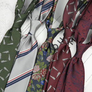 Tie, men's blue red retro classic suit, 8cm