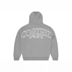 Corteiz Alcatraz Letter Print Zip-Up Hoodie High Street Casual Patchwork Trendy Set