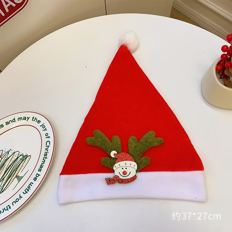 Europa y América lindo sombrero de Navidad niños adultos Santa Claus sombrero Regalo De vacaciones felpa muñeco de nieve sombrero al por mayor de vestir