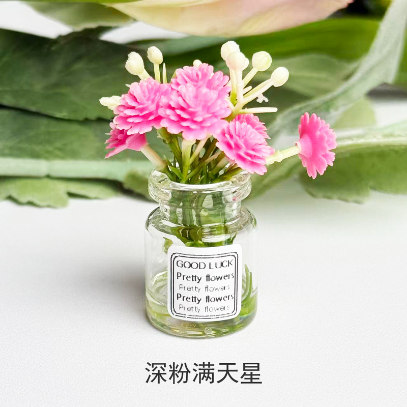 Mini Fragrant Starry Sky Vase Display Decorative Doll Artificial Car Interior Decoration Home Table