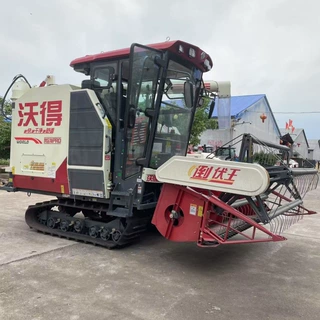 沃得倒伏王4LZ-6.0稻麦联合收割机 全喂入履带小麦油菜大豆收获机