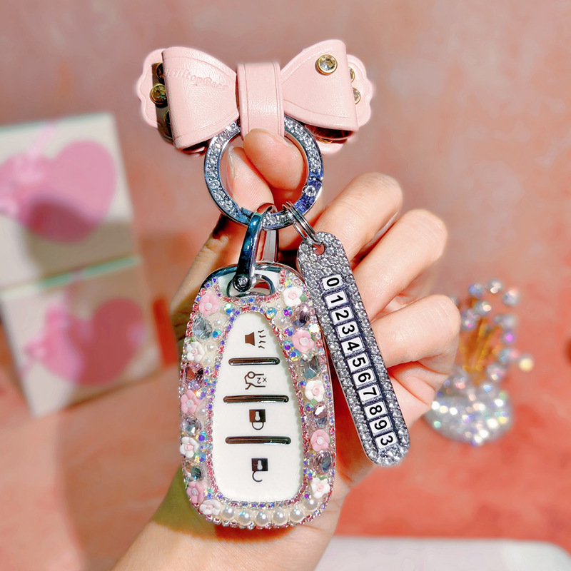 A타입 - 프리미엄타입 - 핑크 + 핑크가죽 리본 + 다이아몬드 반지 + 다이아몬드 번호판