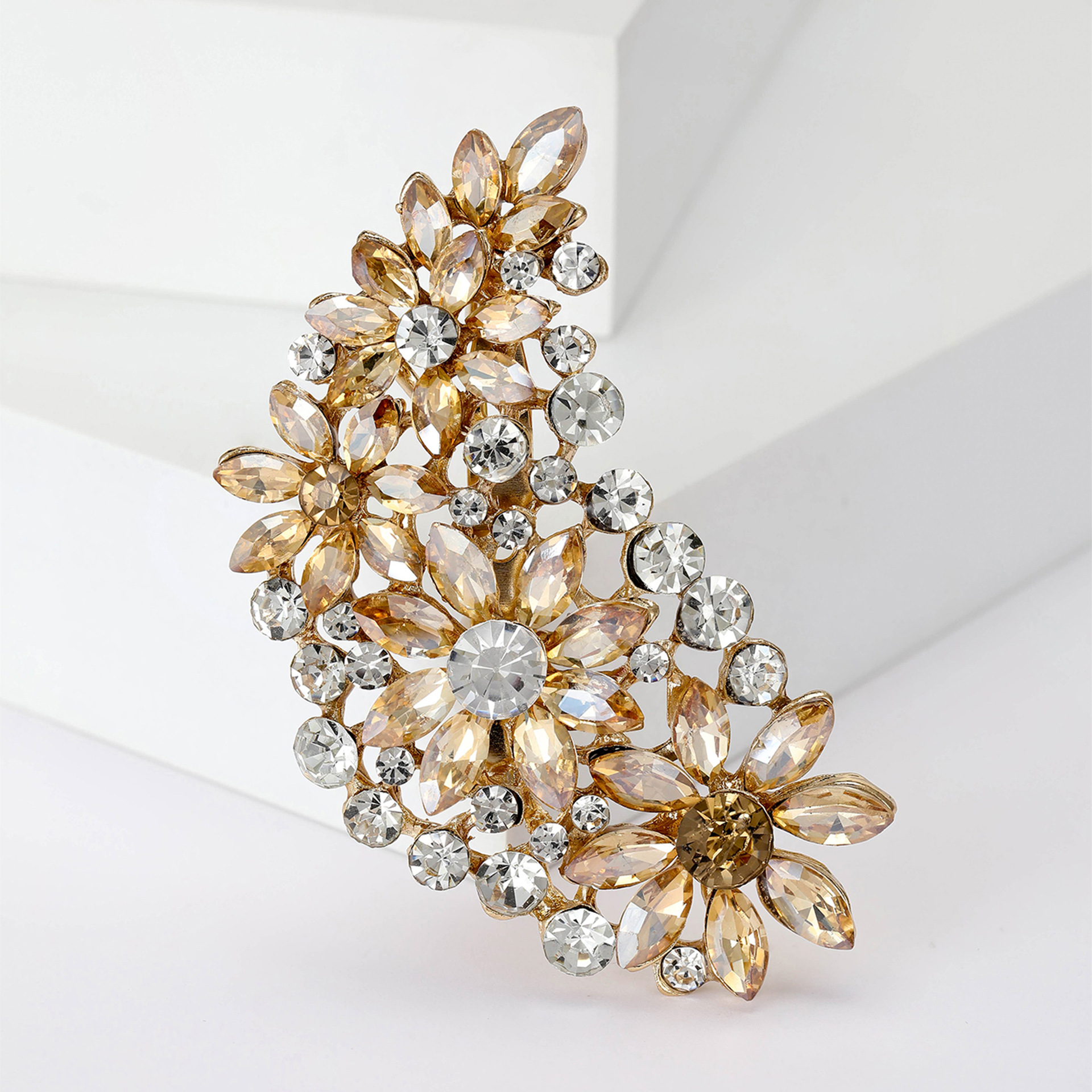 31g Weight Rhinestones Inlay Material Brooches Classification Holiday Occasion Alloy Material Flower Pattern Women's Gender Inlay Design Elegant Style Elegant Pin Flower Alloy Inlay Rhinestones Women's Brooches 13