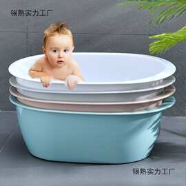 婴儿洗澡盆坐躺两用新生儿洗头全身洗澡桶大号宝宝椭圆形浴盆儿童