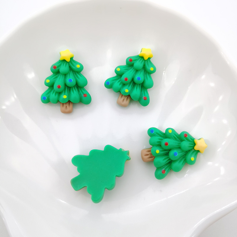 Navidad serie muñeco de nieve dibujos animados resina accesorios diy material horquilla cabeza cuerda agua parche caja del teléfono decoración