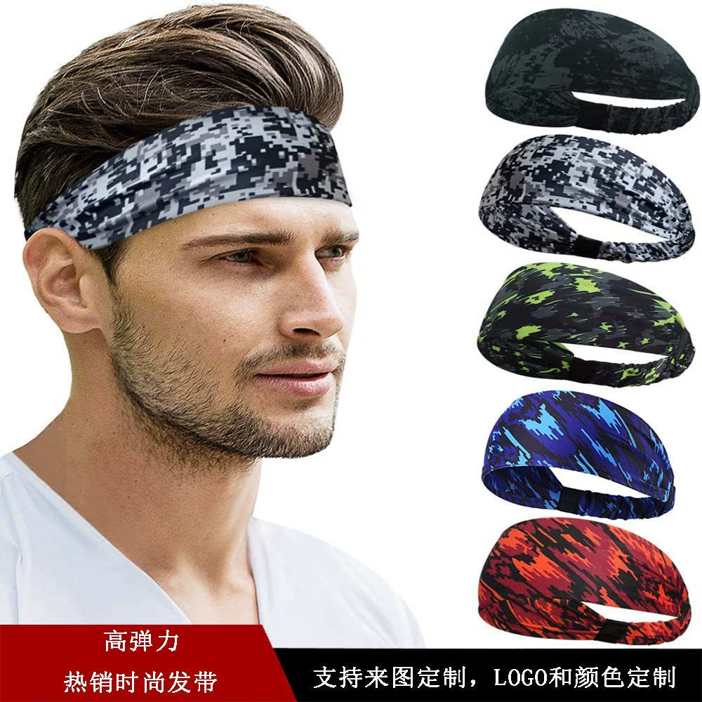 Европейское и американское руководство по поту для фитнеса Повязка-антиперспирант Повязка на голову для бега Спортивный впитывающий пот платок Повязка на голову Женские головные уборы Анти-пот