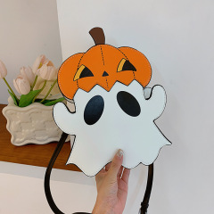 クロスボーダースタイル西洋祭りハロウィンイベント面白いスタイルカボチャバッグファッションゴーストゴーストパロディーメッセンジャーバッグ女性用