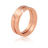 Glossy line ring stainless steel for beloved, European style, simple and elegant design