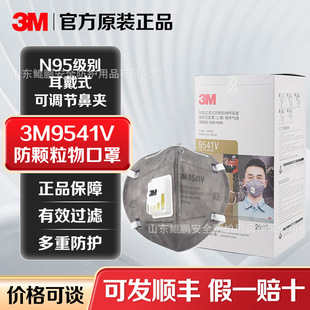 3M9541v Mask KN95 Activated Carbon Protective Mask Anti-Odor Decoration Exhaust Industrial Labor Protection Wholesale