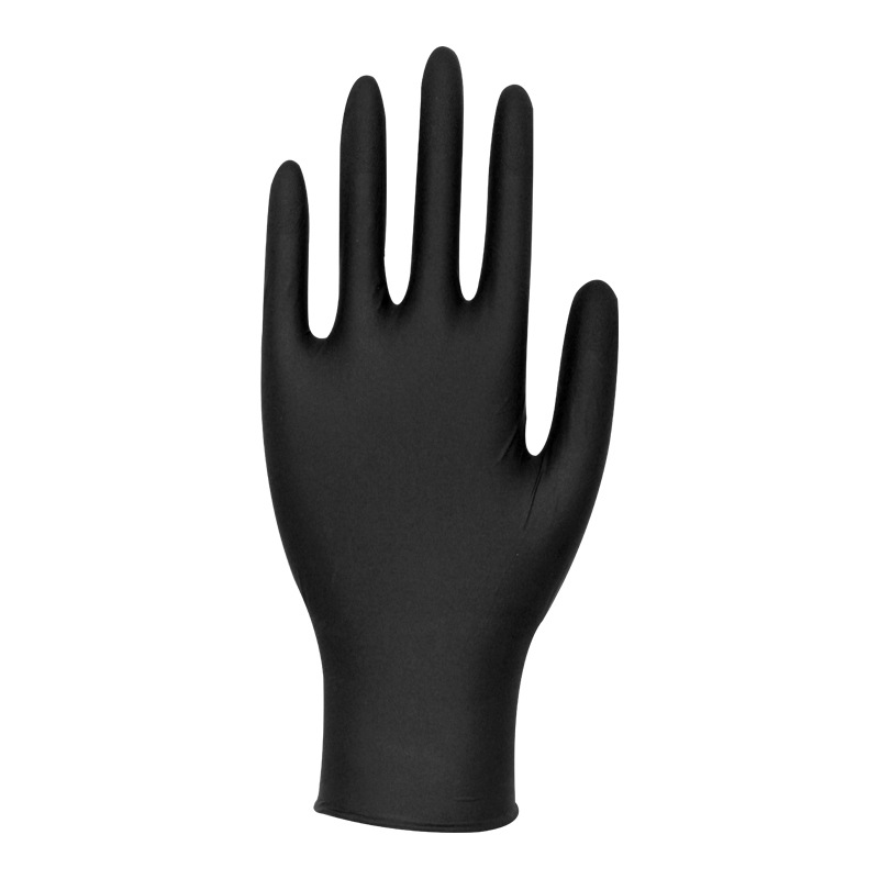 Dengsheng desechables guantes de nitrilo puro negro espesado industrial alimentos peluquería manicura Protección Laboral guantes de goma