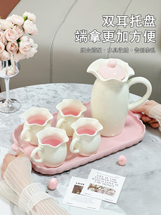 ∈创意花朵杯子套装陶瓷家用客厅水壶杯具套装乔迁新居礼品茶杯茶