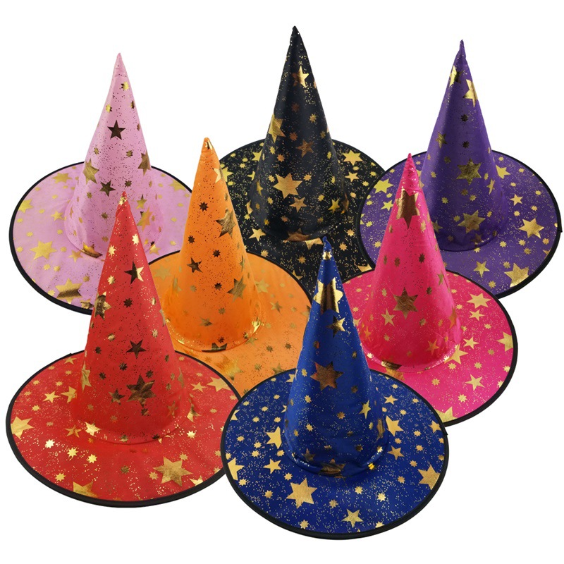 Halloween sombrero negro Oxford paño bruja sombrero accesorios de disfraces de maquillaje Harry Potter bruja sombrero