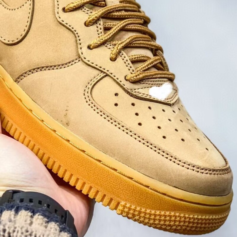 Putian Shoes Pure Original Air Force One Men's Shoes Middle Help AF1 Pure White Black Wheat Classic Sports Casual Shoes