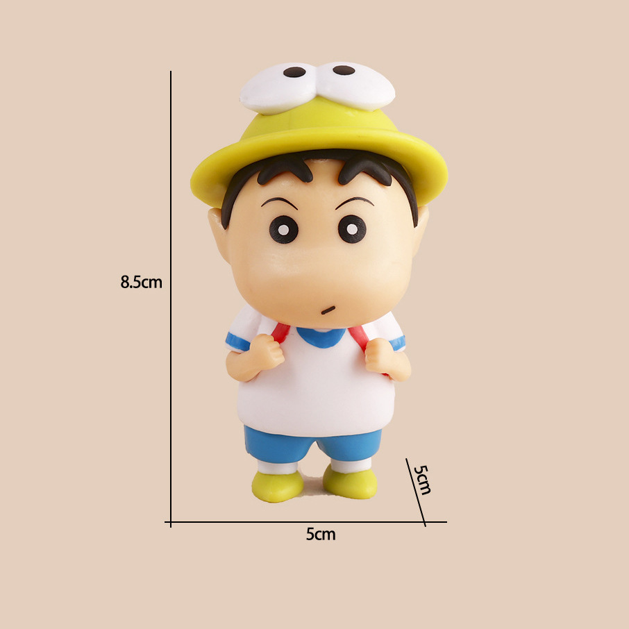 Cute Rotating Shin-Chan Car Ornament, Electric Vehicle Interior Decoration, Car Dashboard Figurine, Office Desk Decoration, Car Exterior Tail Decoration