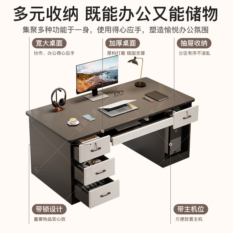 escritorio de computadora para el hogar moderno y simple dormitorio estudiante escritorio con cajón escritorio de oficina combinación de silla