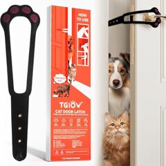 犬が入るのを防ぐ猫の弾力的なドアロック猫が自由に出入りできる