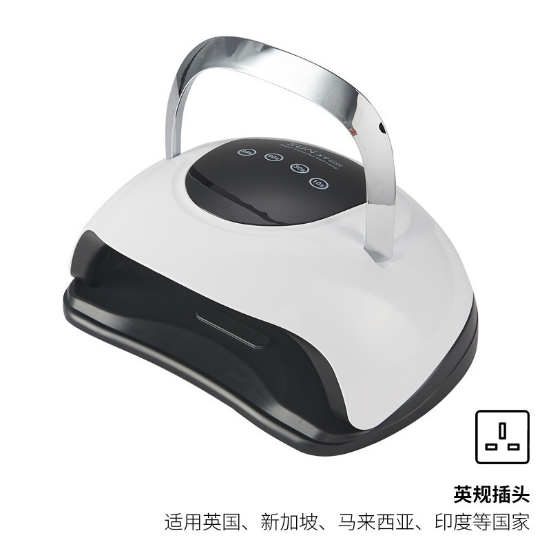 Lámpara de Fototerapia de Uñas de Alta Potencia Transfronteriza de 220W, Lámpara UV Inteligente para Uñas con 57 LED, Lámpara de Secado Rápido