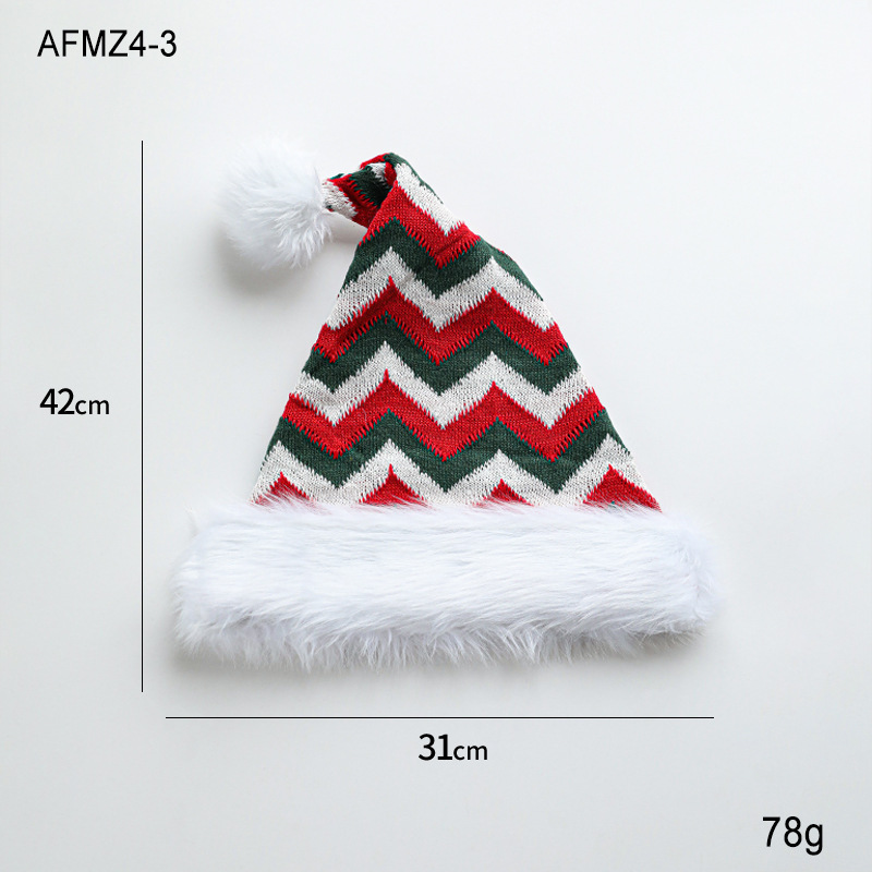 Sombrero de Navidad Rojo Blanco Verde Strip