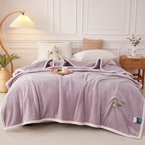 跨境专供新款牛奶绒毛毯保暖加厚冬季礼品毯床单小被毯子膝盖绒毯