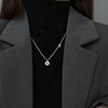 Necklace with letters, advanced small design chain for key bag , silver 925 sample, 2021 years, light luxury style