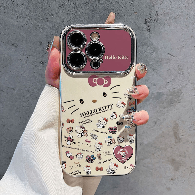 Full Screen Hello Kitty Phone Case for Apple 15PROMAX iPhone14 Cute 13 All-inclusive 12 Soft Case 11