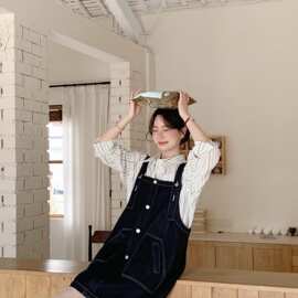 牛仔背心裙 2026春夏季新款 韩版时尚百搭叠穿背带连衣裙子女5028