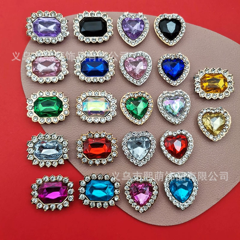 Цветной маленький ароматный ветер квадратный персик сердце с бриллиантами драгоценные камни пластиковые аксессуары