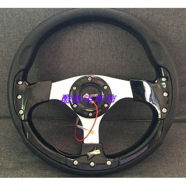 汽车14寸方向盘碳纤PVC竞技13寸碳纤刀锋PU捷达方向盘改装底座