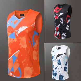 New Sleeveless Badminton Clothing Vest Men's Competition Clothing Competition Sports Sleeveless Sports Top Training Clothing 839