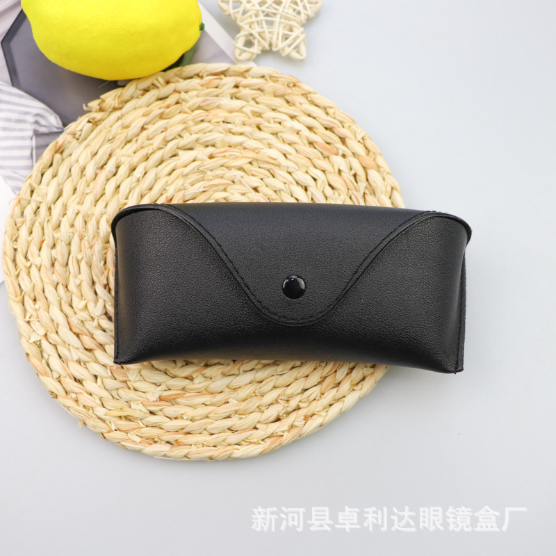 De alta calidad de cuero gafas caso gafas de sol miopía gafas caso anti-presión gafas de sol caso personalizable LOGO venta al por mayor