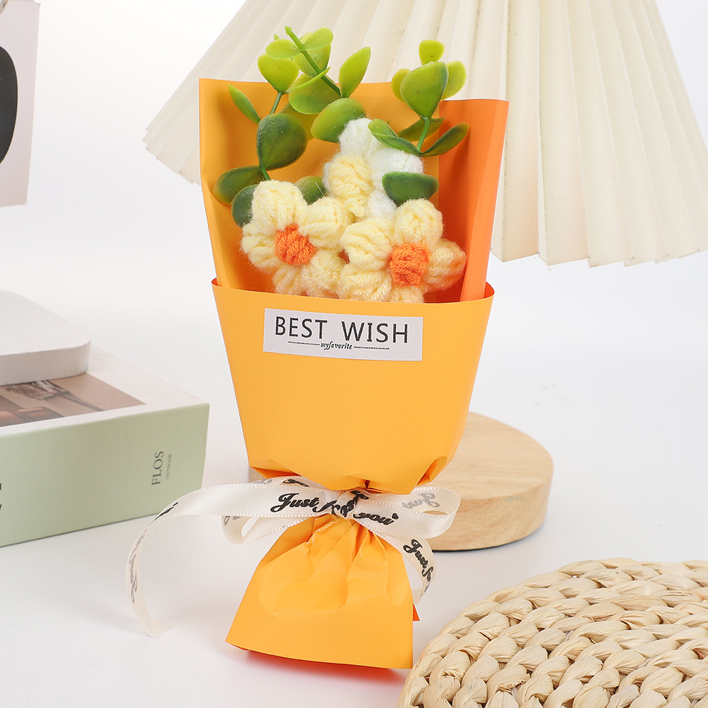 520 San Valentín ins mini bocanadas de lana de punto de imitación pequeño ramo Día de la madre Regalo de cumpleaños de la madre