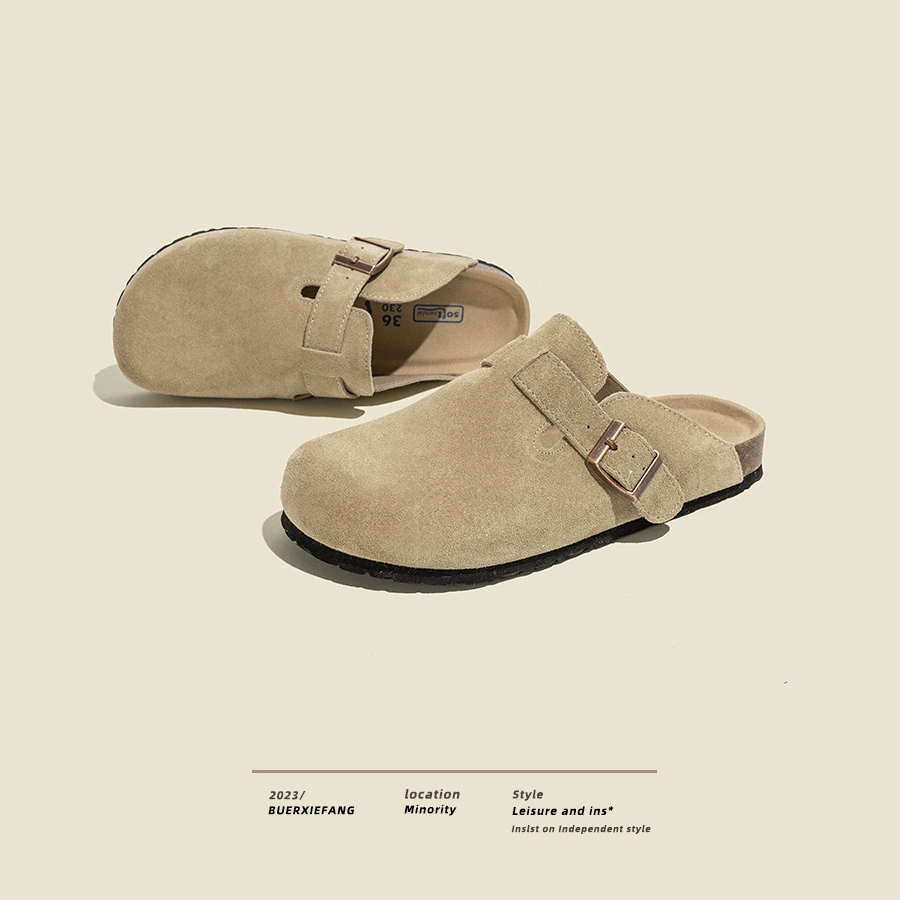 Внешняя торговля обувь Birken на толстой подошве тапочки женщины 2024 весна и осень новая мода на улице Рыбалка Baken полубуксировка Линкольн женщина