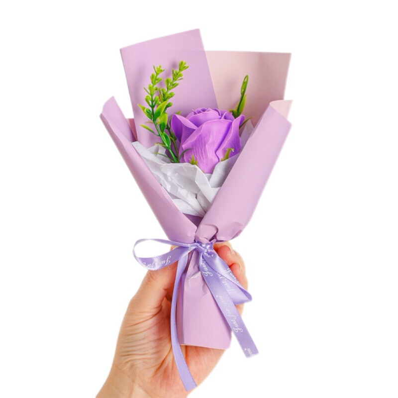 单支香皂玫瑰花七夕情人节送女友闺蜜生日拍摄摆件排队聚会小礼品|undefined