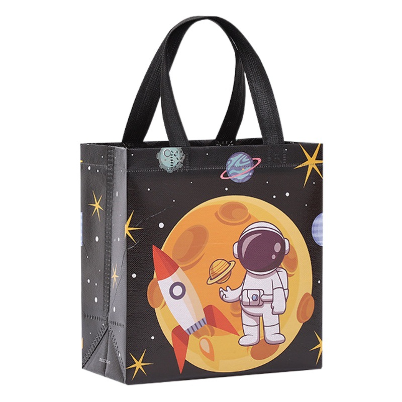 Bolsa de Regalo No Tejida con Diseño de Astronauta, Creativa, Impermeable, para Niños