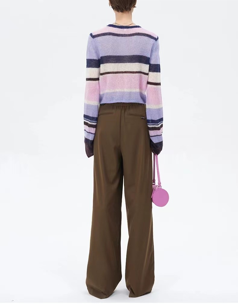 Irregular Striped Sweater Image 7