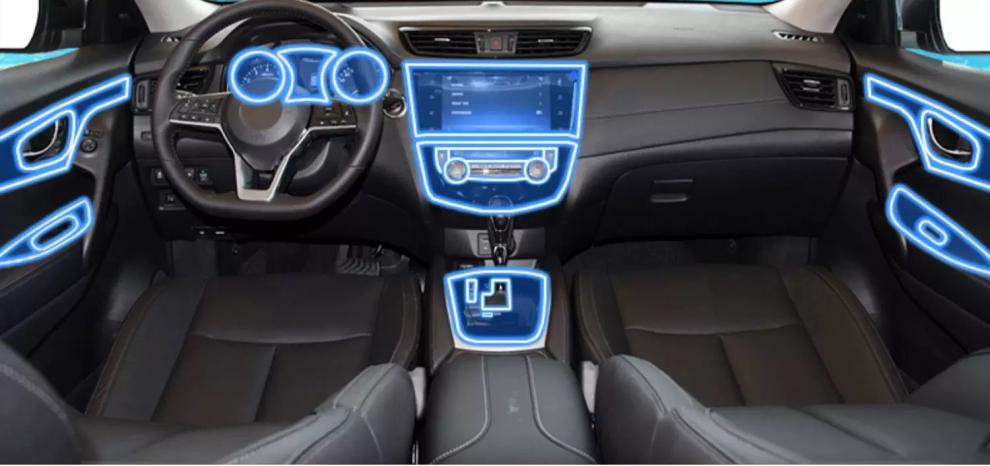 Suitable for Nissan X-Trail interior protection film, navigation center console gear screen car film, center pillar headlight film-TPU