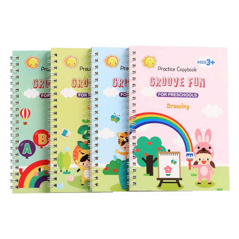 Groove Magic тетрадь новая трансграничная Amazon полная английская версия трассировки красный обучение детей младшего возраста практическая тетрадь