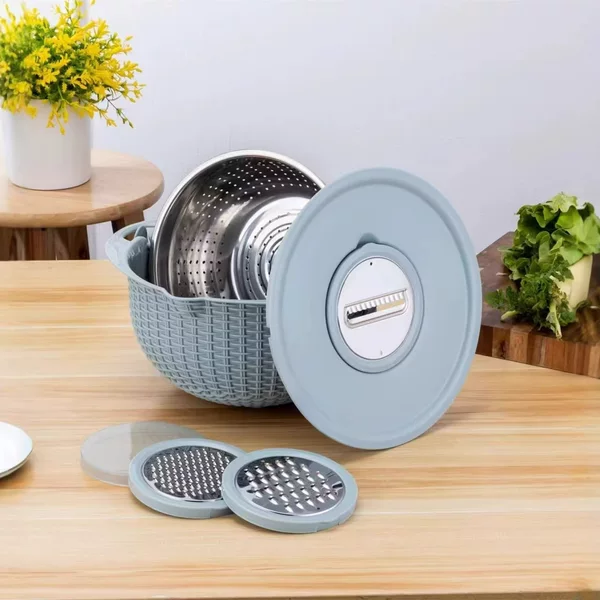 Direct manufacturer of drain baskets for kitchen use, rice washing, vegetable washing, fruit washing, and fruit trays, vegetable washing baskets with grater