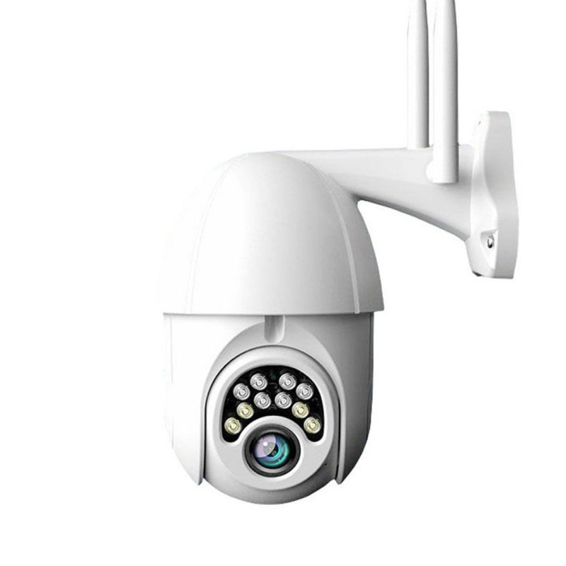 V380户外防雨全彩插卡监控摄像头人体感应旋转智能球机网络监控器