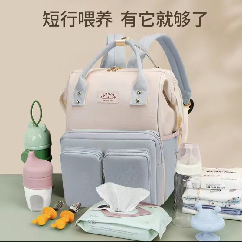 Mommy Bag Factory Direct Sales New Mother and Baby Bag Multi-Functional Diaper Bag Mommy Bag Cross-Border Diaper Pad Insulation Bag Shoulder