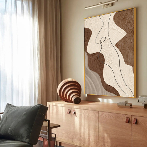 Modern Minimalist Entrance Hall Decorative Abstract Texture Painting Large Size Living Room Sofa Background Wall Picture Standing Painting