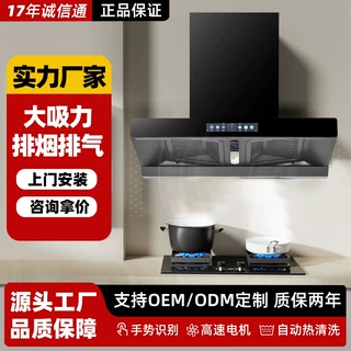 抽油烟机家用厨房公寓顶吸式大吸力变频T型静音脱排吸油烟机批发