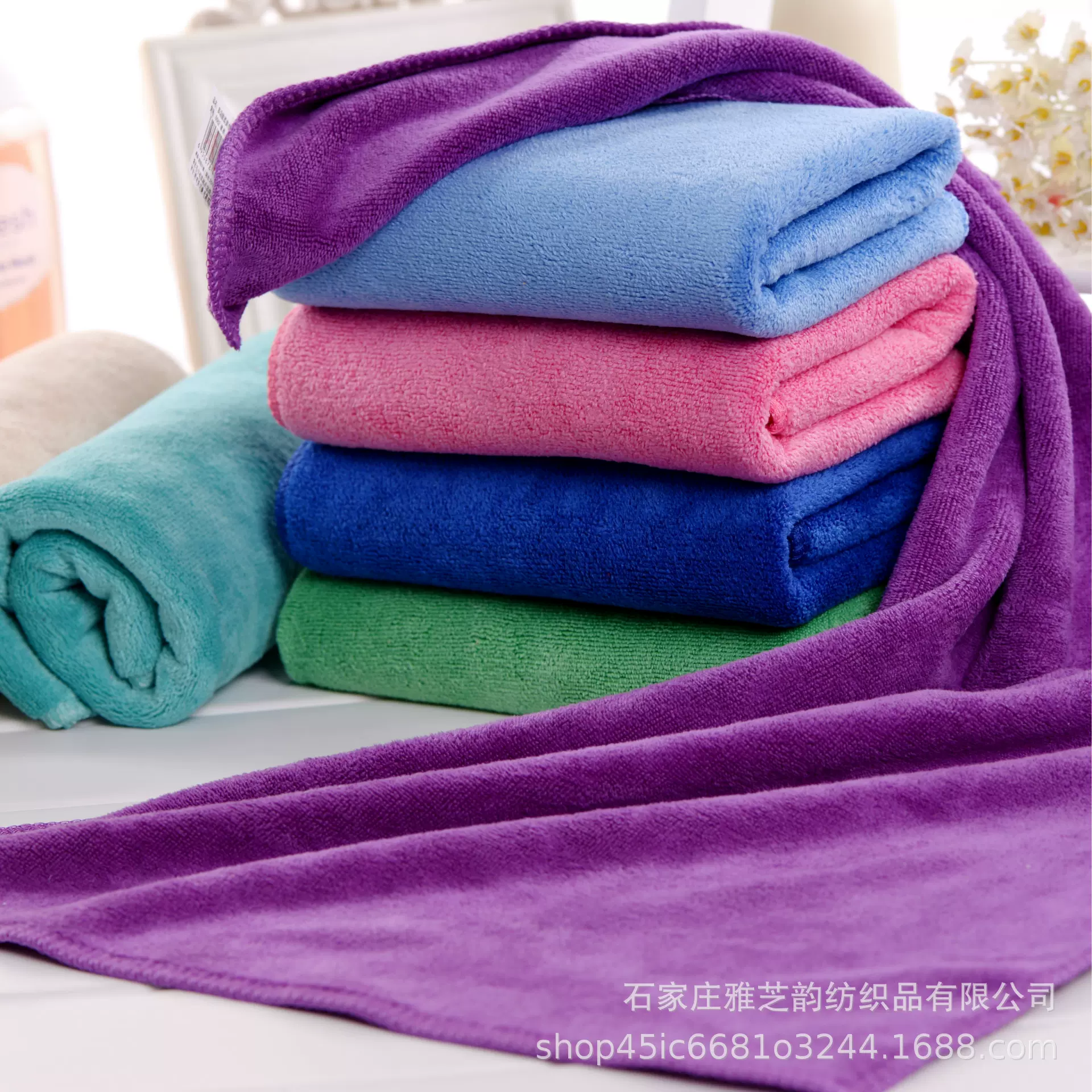 工厂定制纬编纯涤超细纤维毛巾擦车巾美容美发吸水快干吸水速干