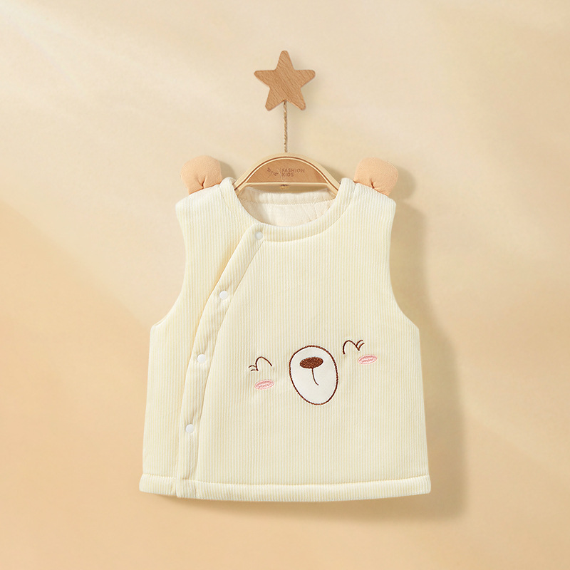Baby chaleco de invierno y otoño niños chaleco de algodón caliente para niños chaleco de invierno para niñas grueso chaleco de hombro para bebés